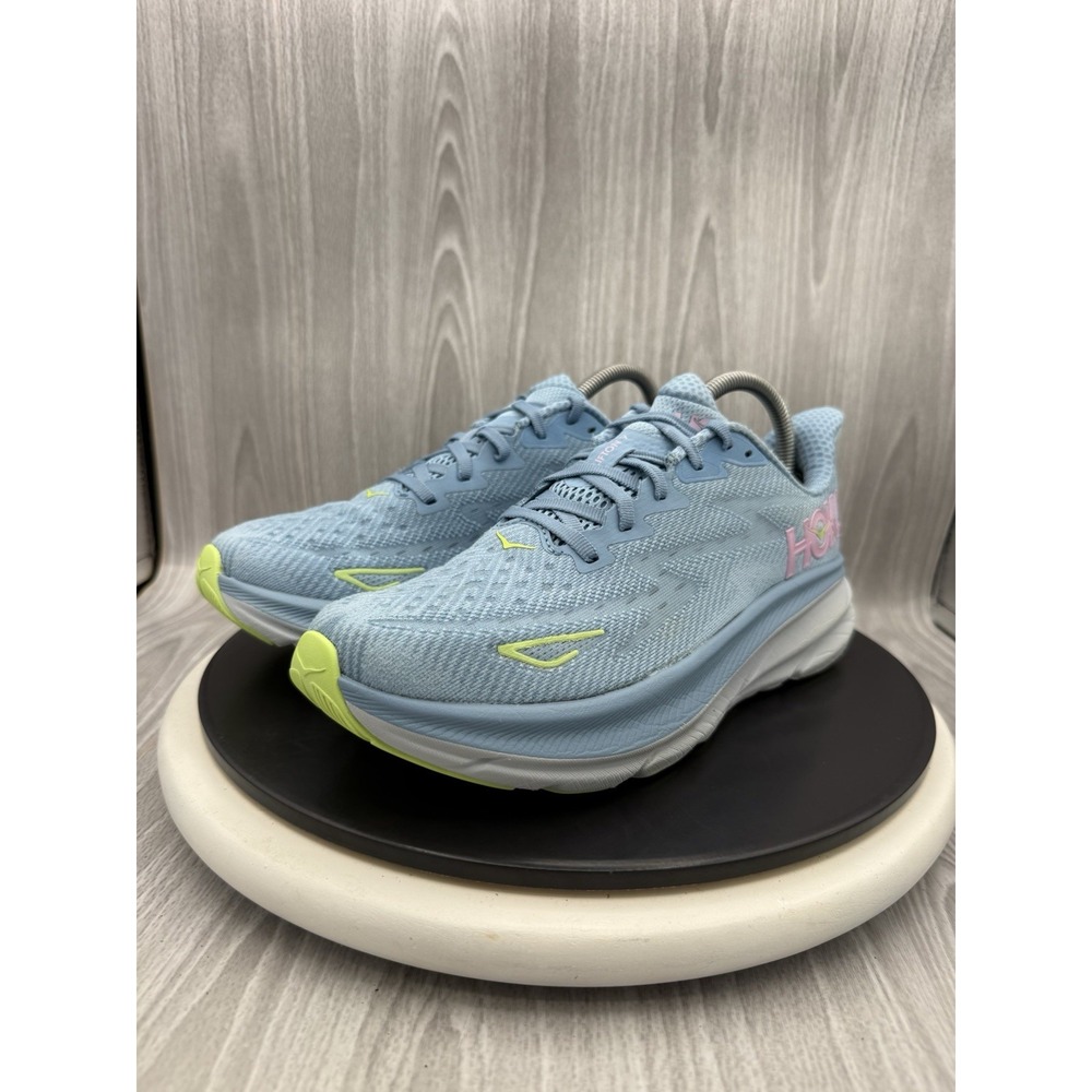 Hoka One One Clifton 9 Womens Size 8.5 B Dusk Blue Pink Twilight Running Shoes